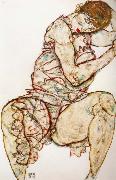 Seated Woman with her Left Hand in her Hair Egon Schiele